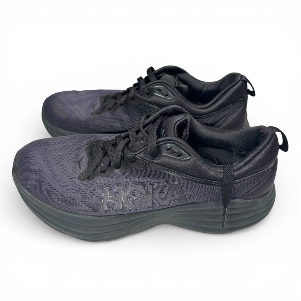 HOKA One One Bondi 8 Men’s Running Shoes Black US 9 D EU 42 2/3 Max Cushion